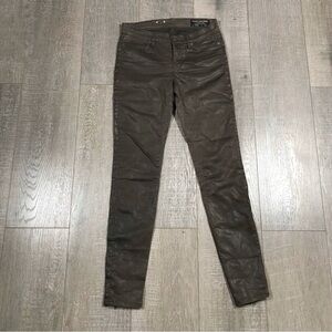 ALLSAINTS Coated Skinny Jean Ankle Zipper Size W25